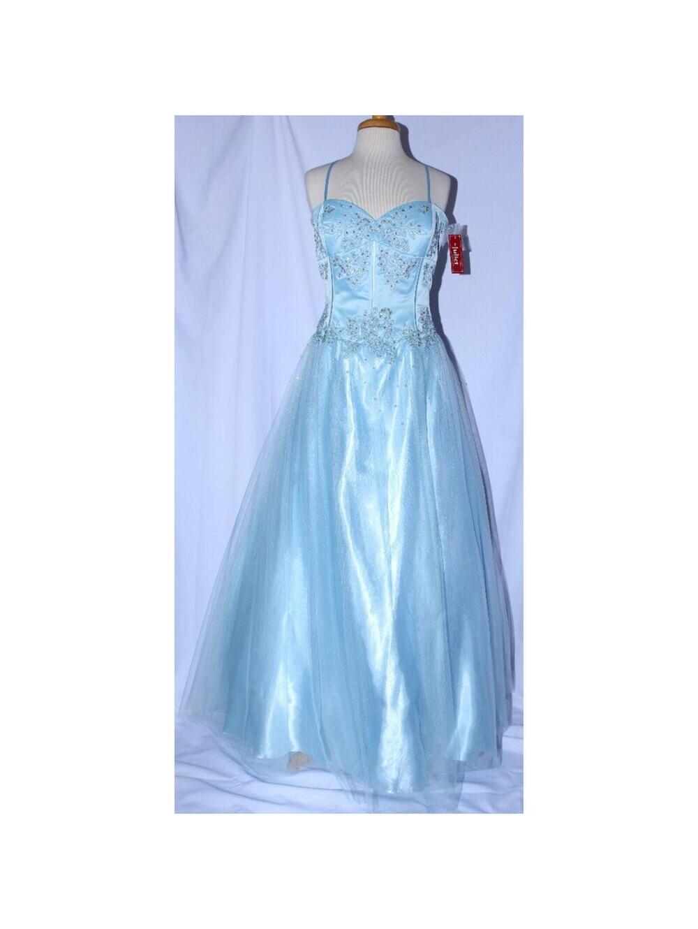 Juliet #1049 Satin & Tulle Princess Prom or Ball Gown-Size 2X-BABY BLUE-NEW